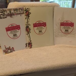 Ampad 3 - Packs Of  Designer Papers 40 Sheets Each - Letter Size  8- 1/2" x 11"
